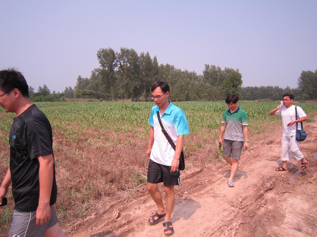 调研组成员深入田间地头